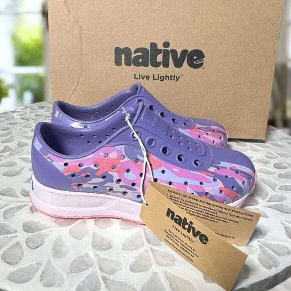 Native Shoes Robbie Toddler Kids Camo Floral Slip-On Water Shoes Sneaker Waterpr - Picture 1 of 13